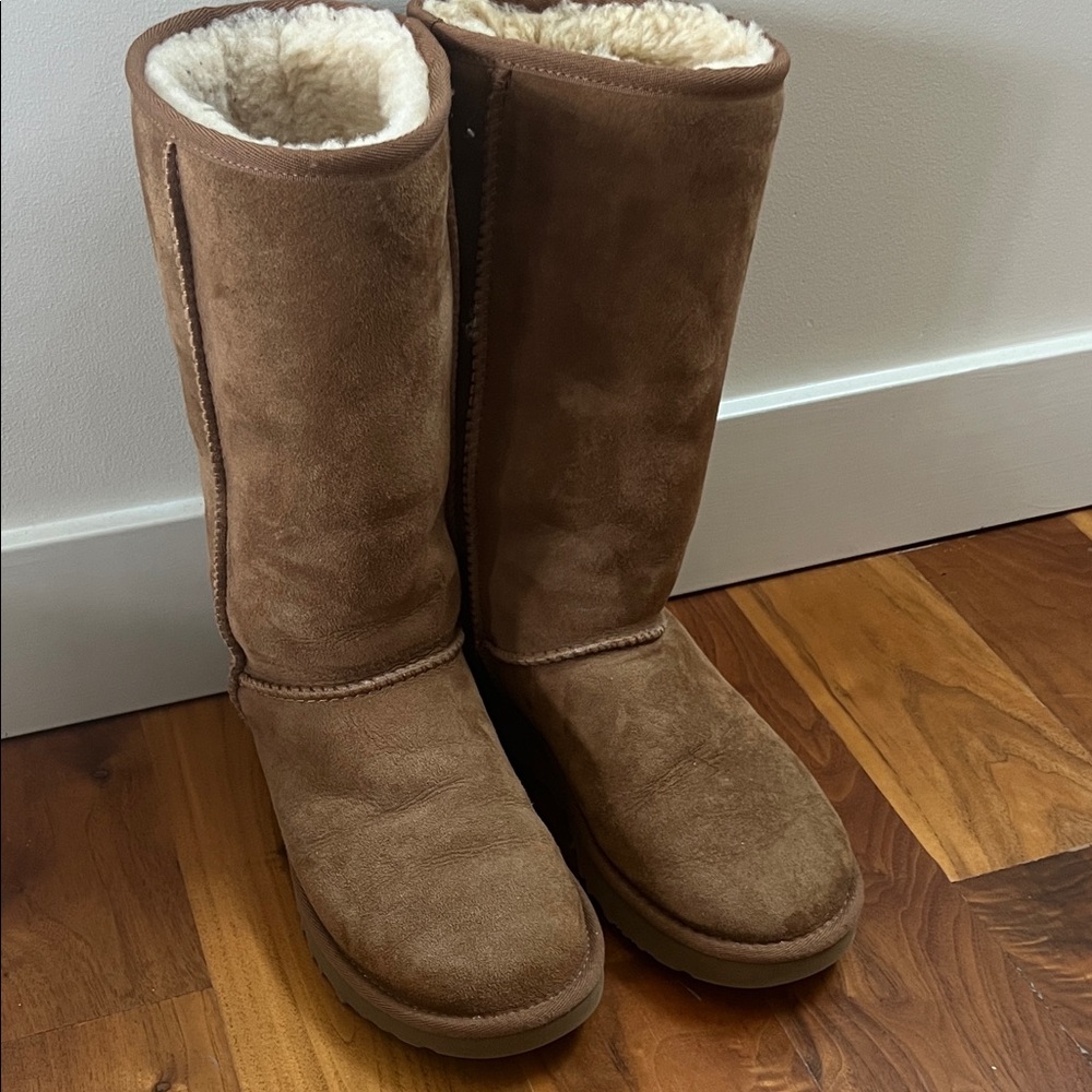 UGG Brown Suede Shearling Boots size 6